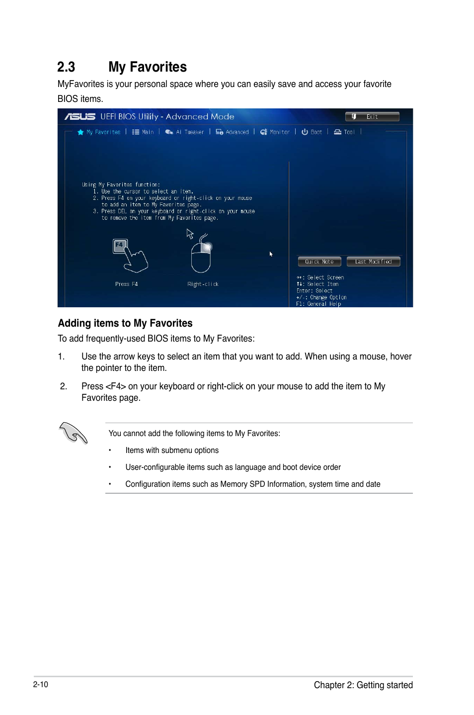 3 my favorites, My favorites -10 | Asus H81M2 User Manual | Page 39 / 75