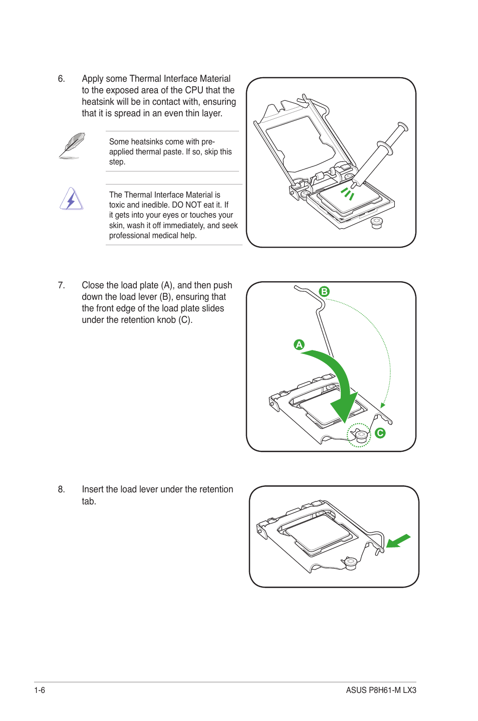 Asus P8H61-M LX3 User Manual | Page 16 / 58