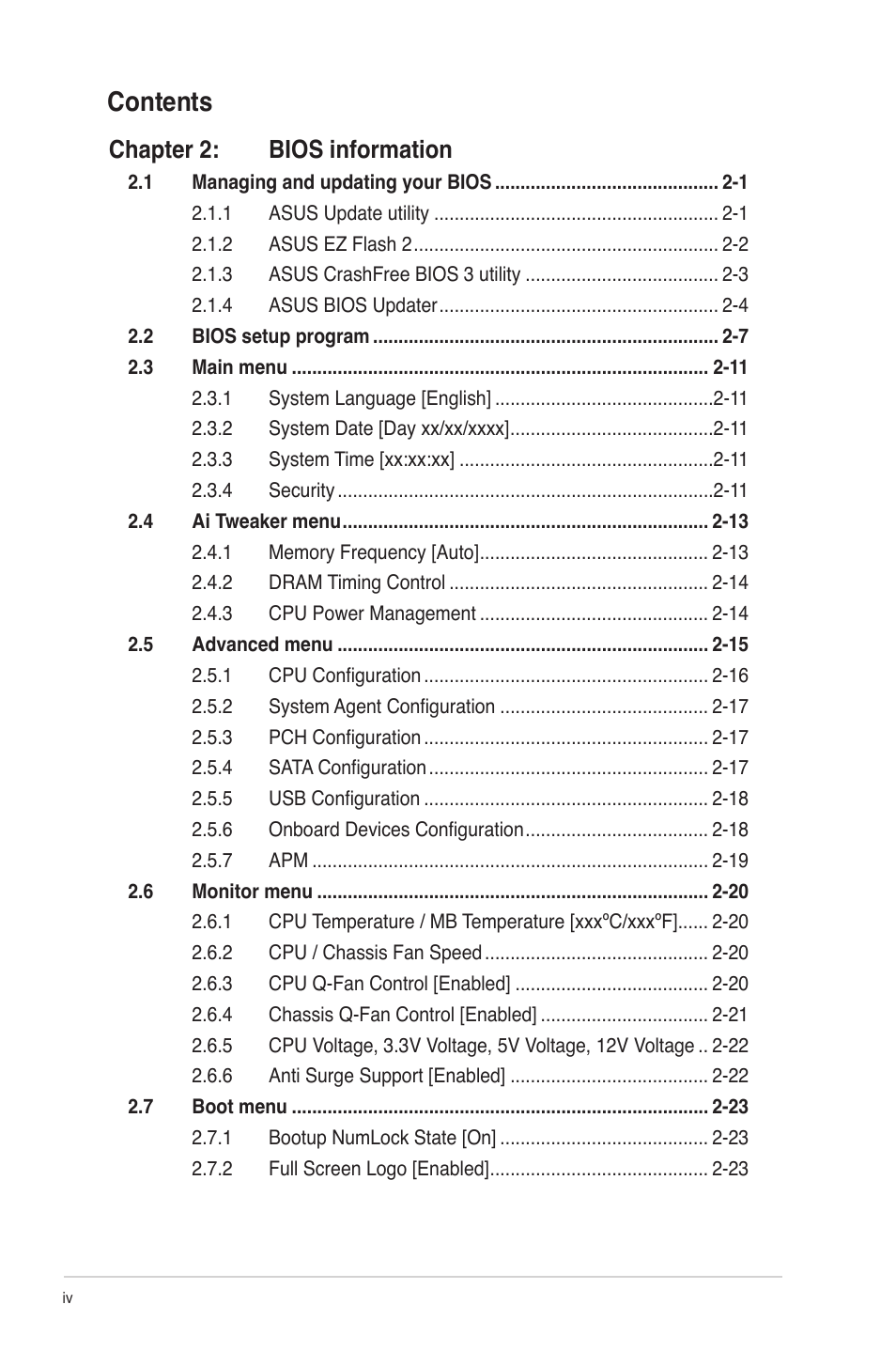 Asus P8H61-M LX3 User Manual | Page 4 / 58