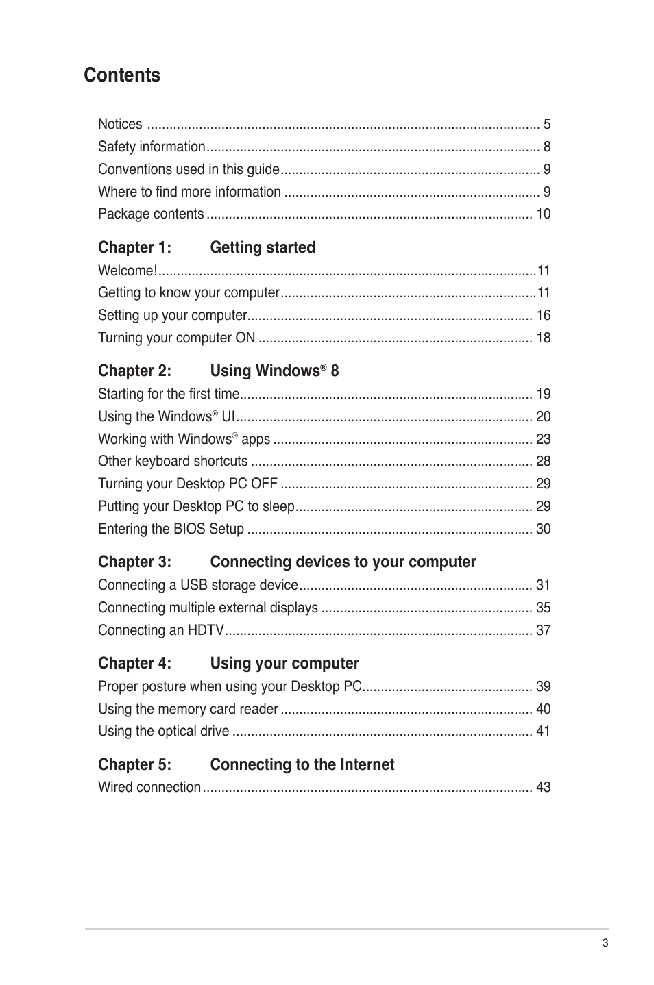 Asus M70AD User Manual | Page 3 / 76