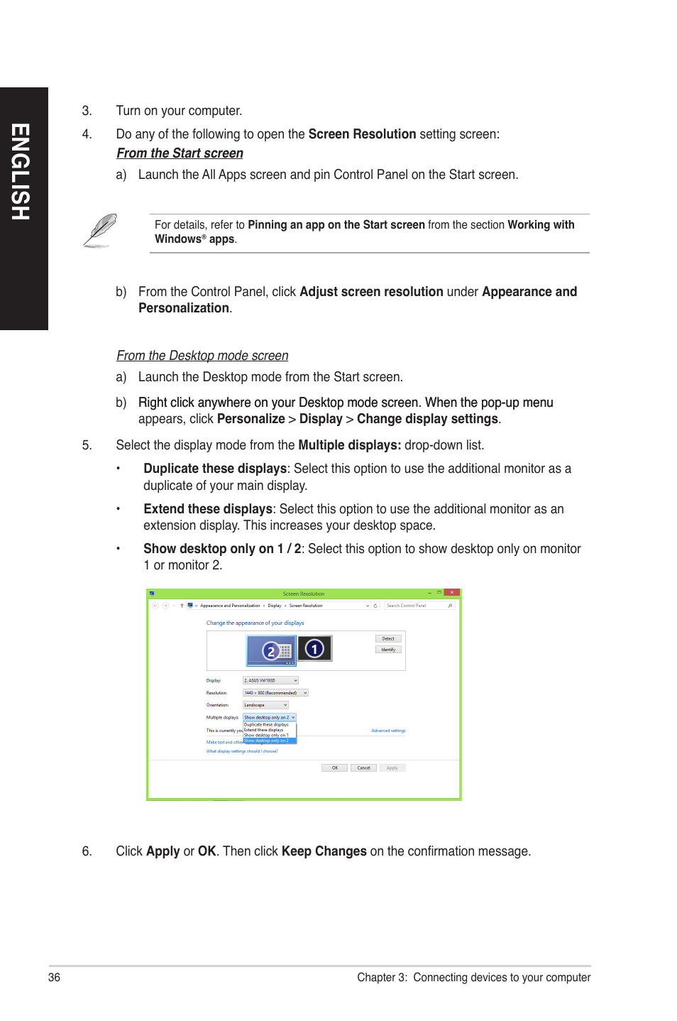 En gl is h en gl is h en gl is h en gl is h | Asus M70AD User Manual | Page 36 / 76