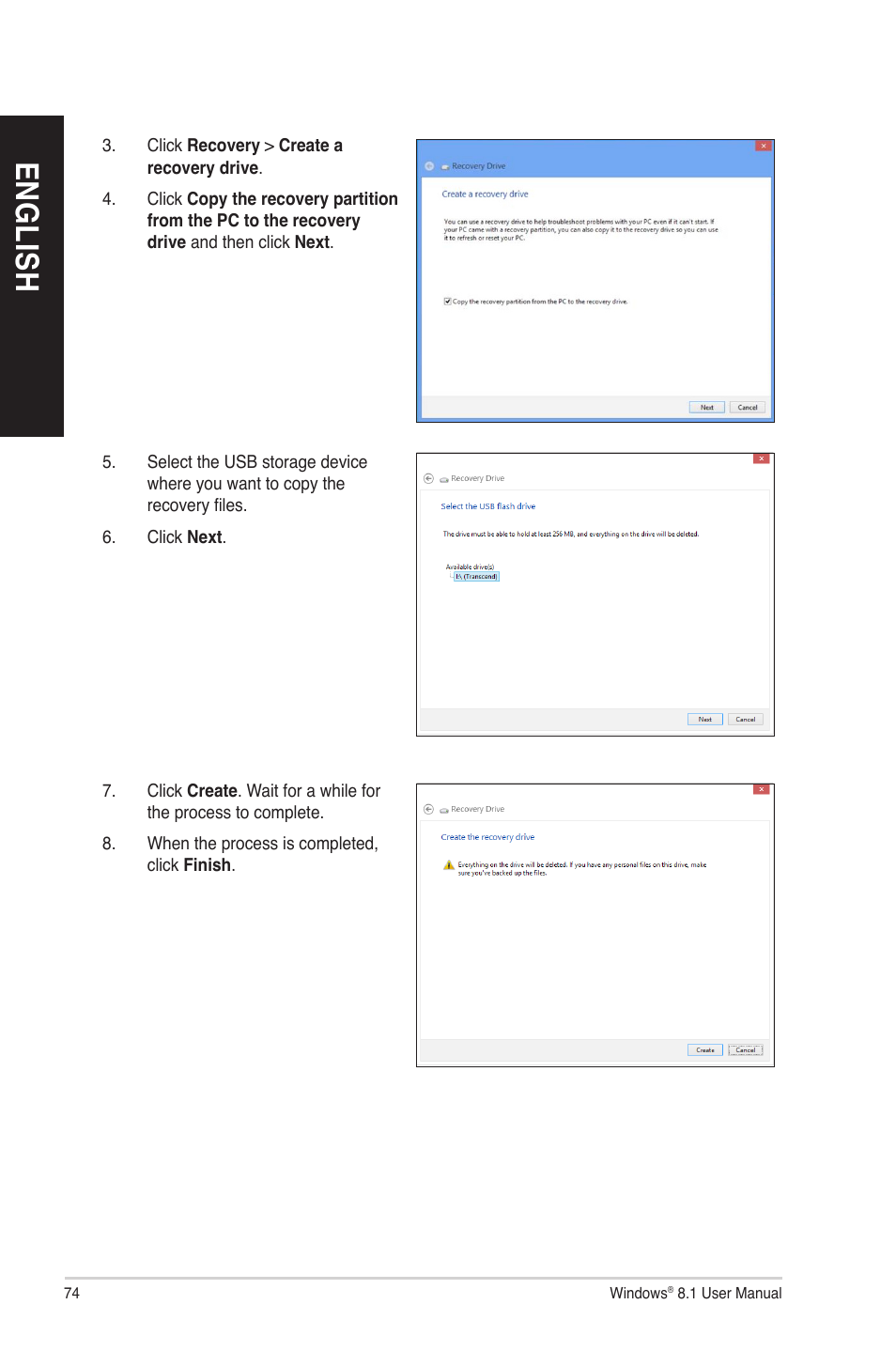 En gl is h en gl is h en gl is h en gl is h | Asus M70AD User Manual | Page 74 / 76