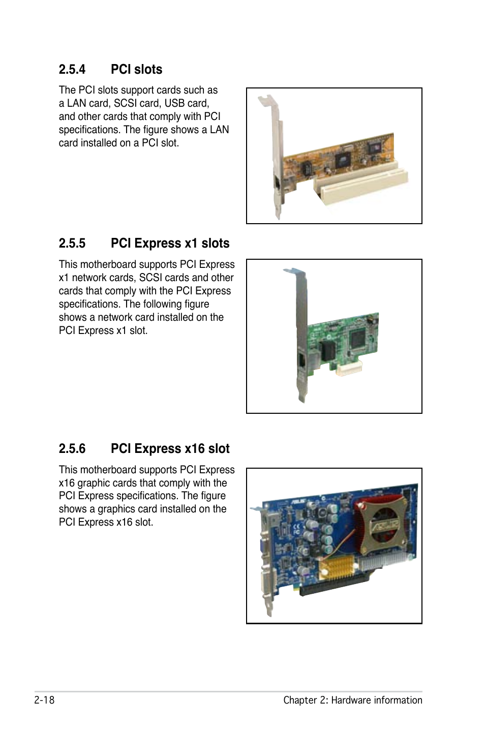 4 pci slots, 5 pci express x1 slots, 6 pci express x16 slot | Asus M2N DH User Manual | Page 40 / 116