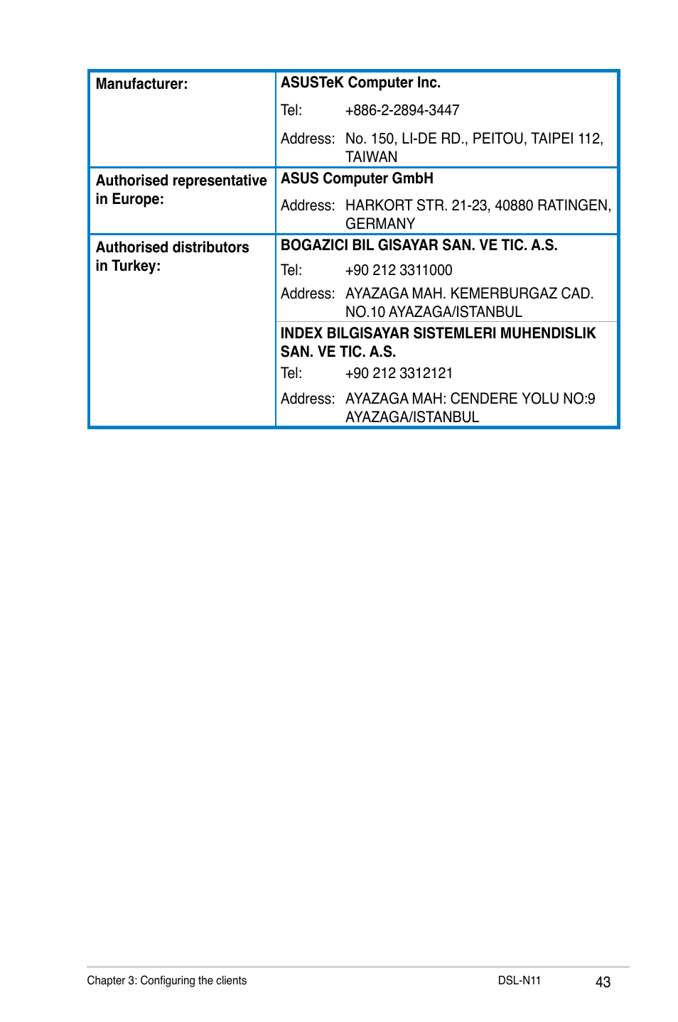 Asus DSL-N11 User Manual | Page 43 / 44