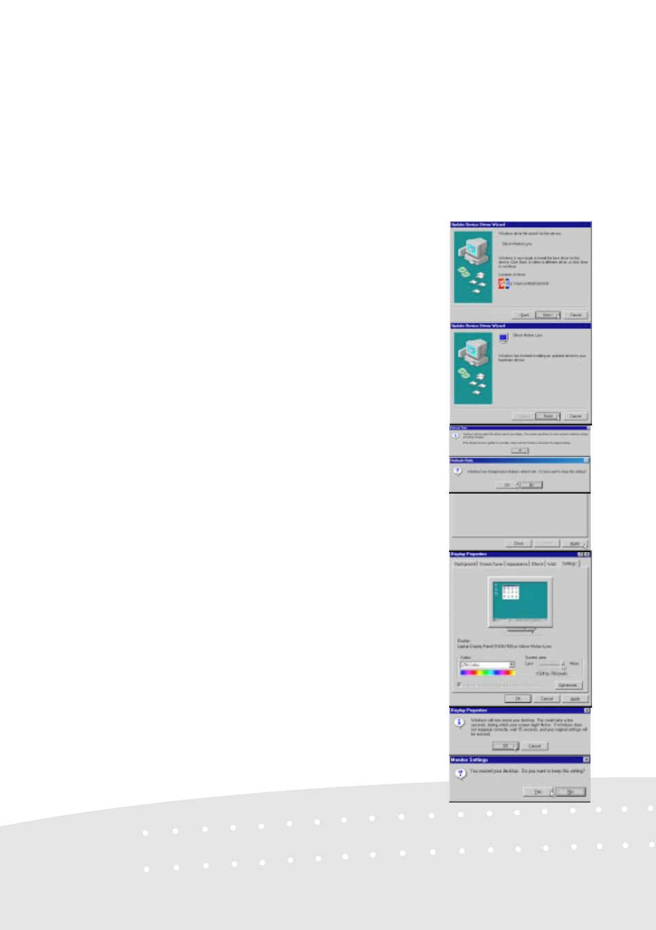 Setting the display (cont’) | Asus L7 User Manual | Page 16 / 44