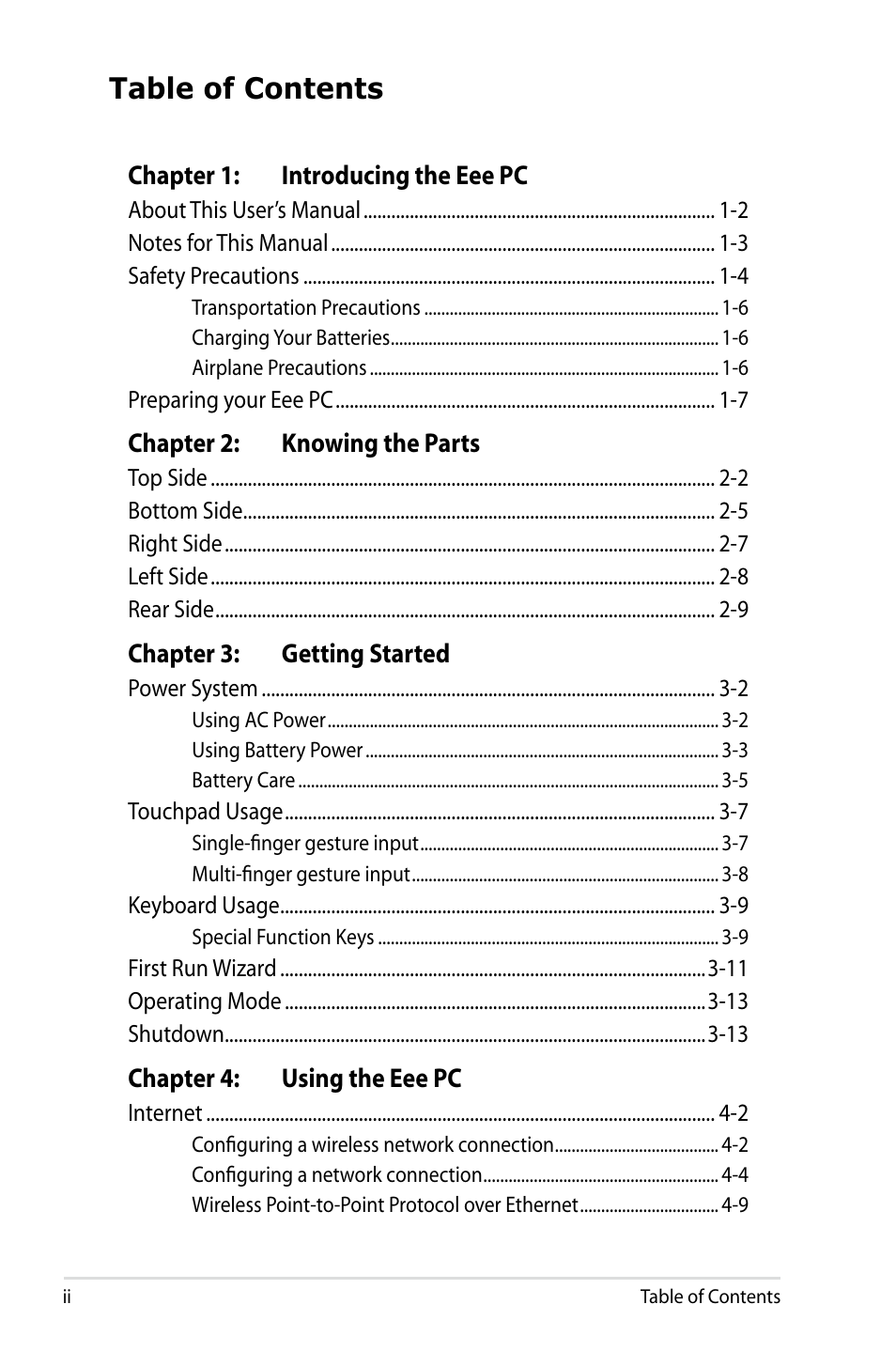 Asus Eee PC 900HD/Linux User Manual | Page 2 / 132