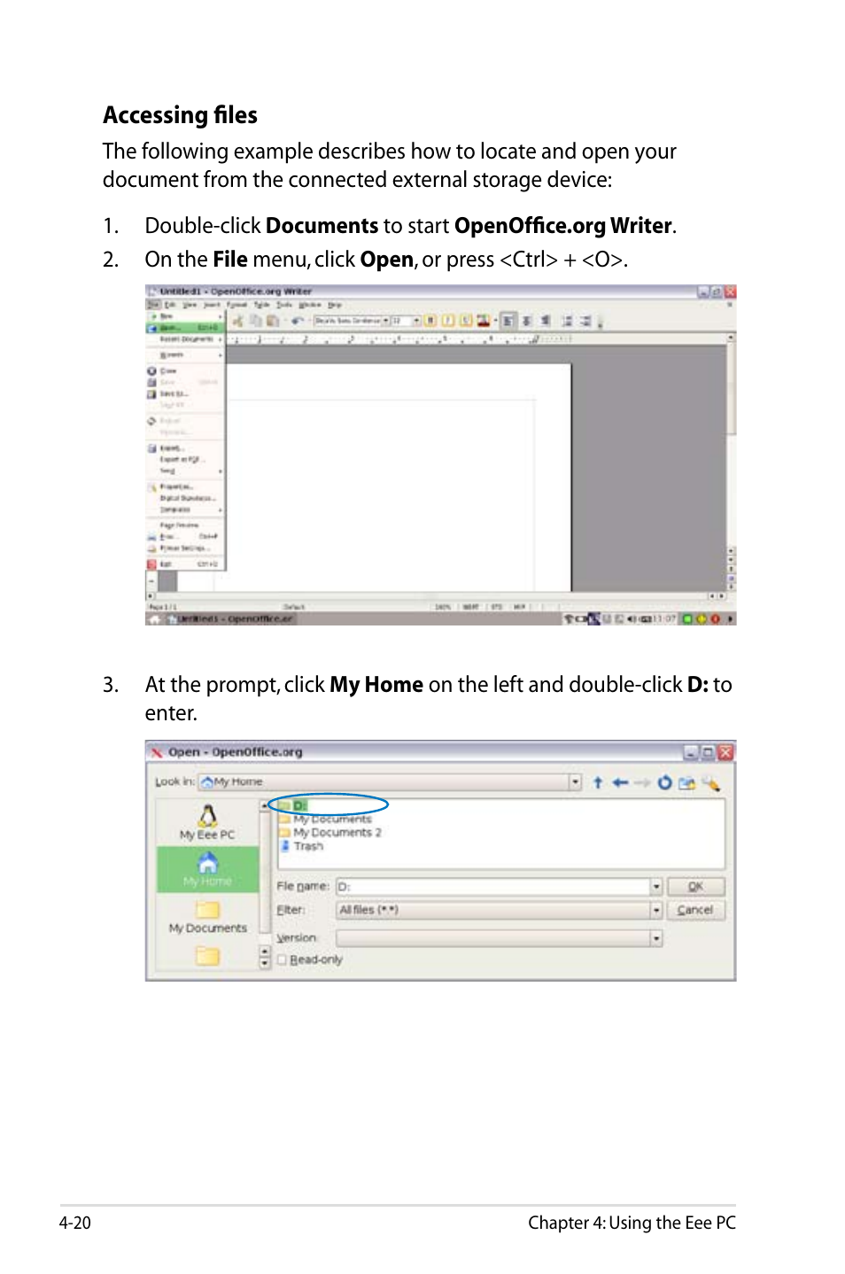 Asus Eee PC 900HD/Linux User Manual | Page 56 / 132