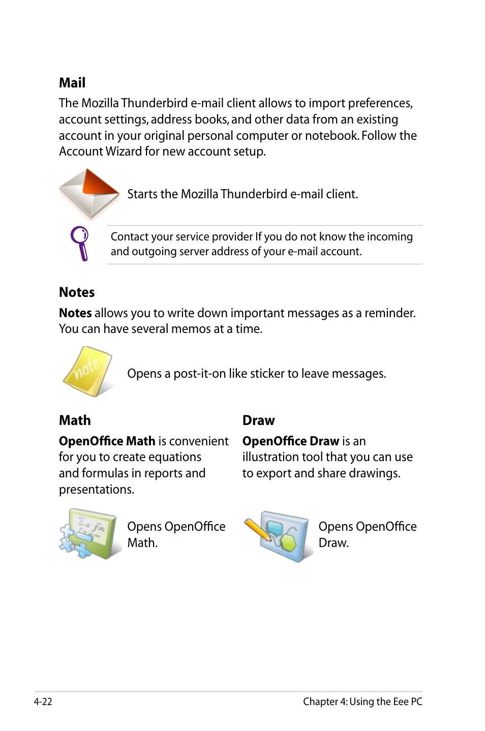 Asus Eee PC 900HD/Linux User Manual | Page 58 / 132