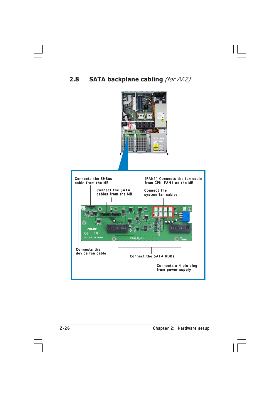 For aa2), 8 sata backplane cabling | Asus AP1600R-E2(AI2) User Manual | Page 44 / 150