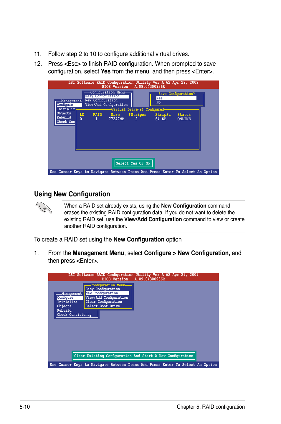 Using new configuration | Asus P7F-E User Manual | Page 106 / 162