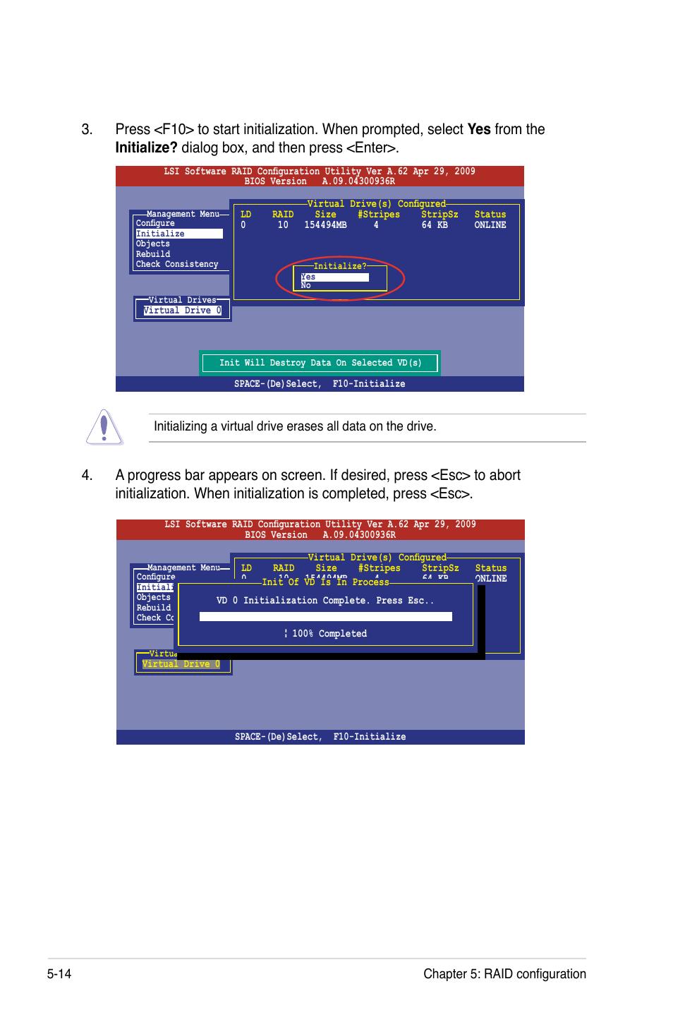 14 chapter 5: raid configuration | Asus P7F-E User Manual | Page 110 / 162