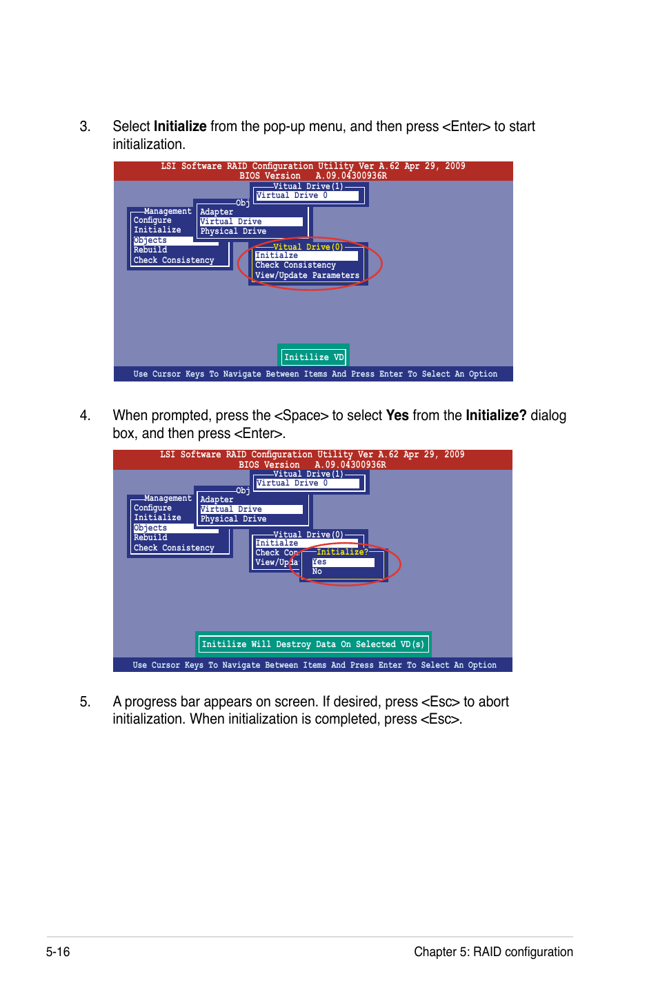 16 chapter 5: raid configuration | Asus P7F-E User Manual | Page 112 / 162