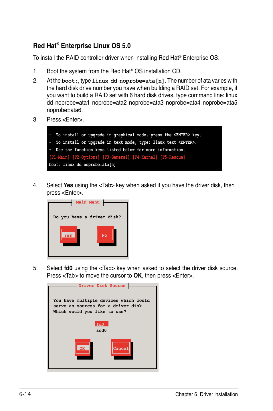 Red hat, Enterprise linux os 5.0 | Asus P7F-E User Manual | Page 144 / 162