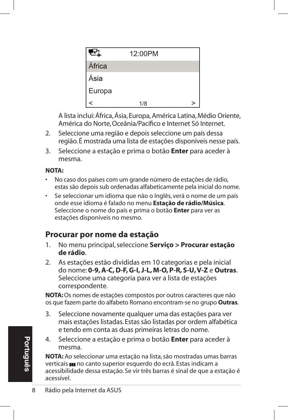 Procurar.por.nome.da.estação | Asus AIR User Manual | Page 136 / 192