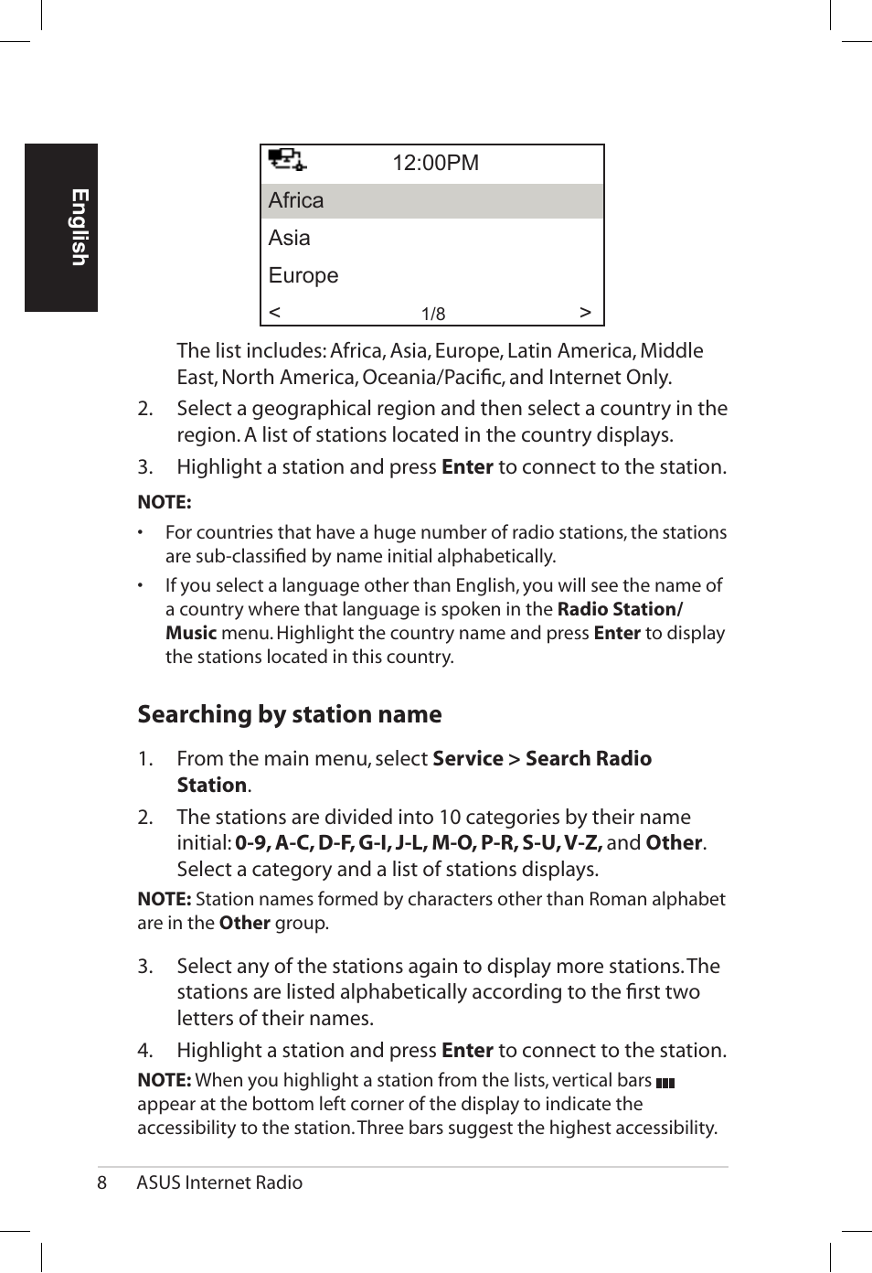 Searching.by.station.name | Asus AIR User Manual | Page 16 / 192