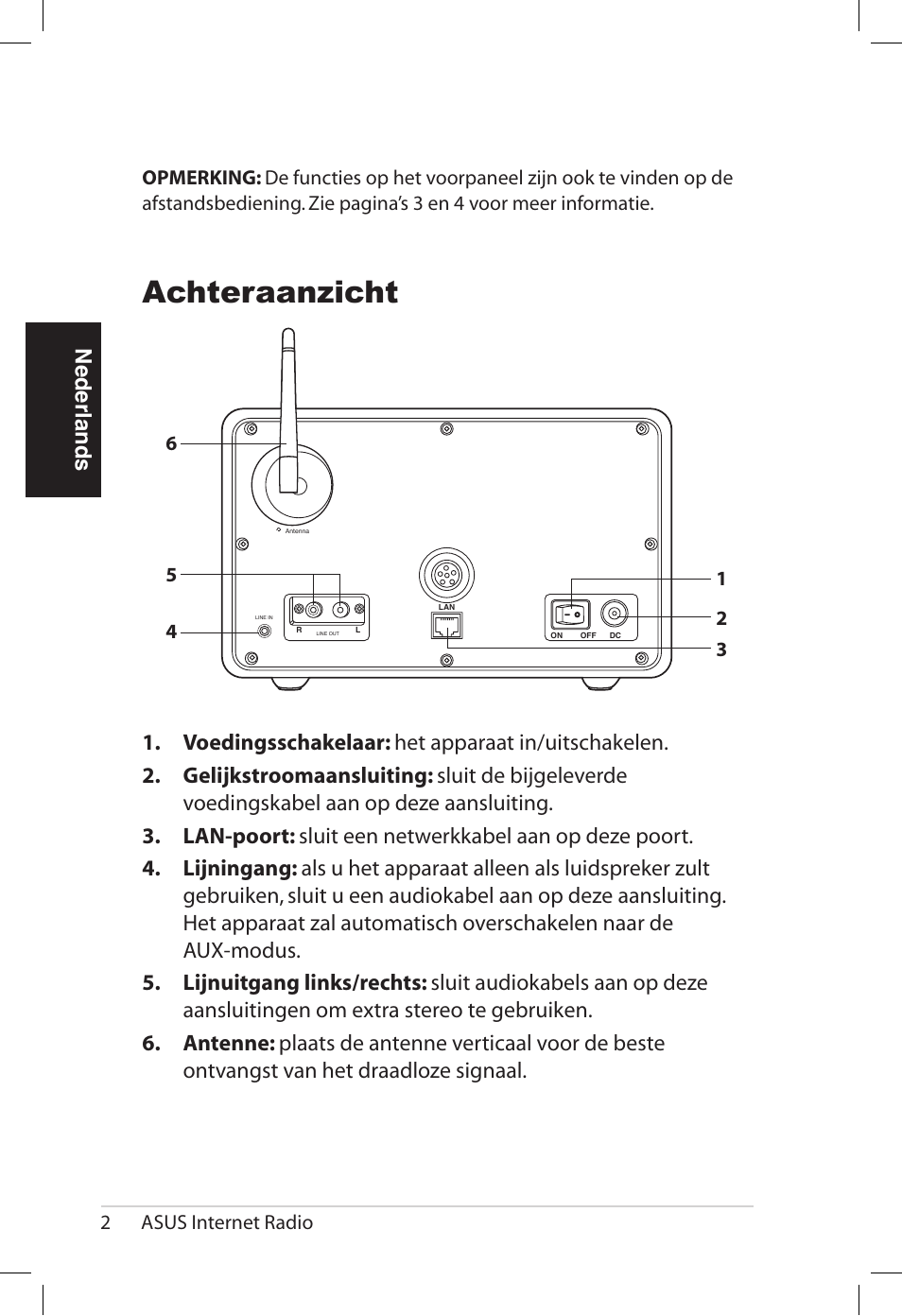 Achteraanzicht, Nederlands | Asus AIR User Manual | Page 178 / 192