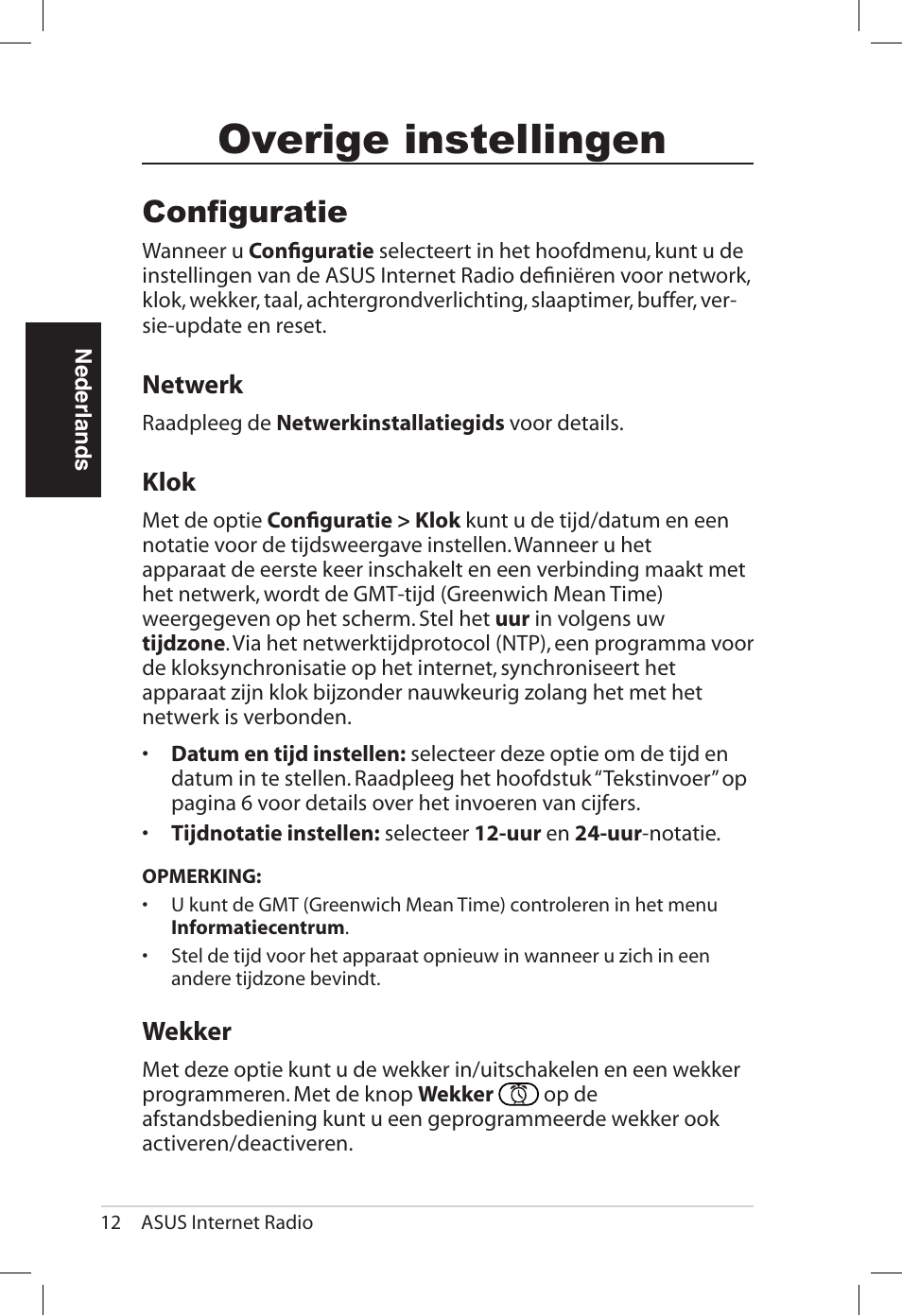 Overige instellingen, Configuratie | Asus AIR User Manual | Page 188 / 192