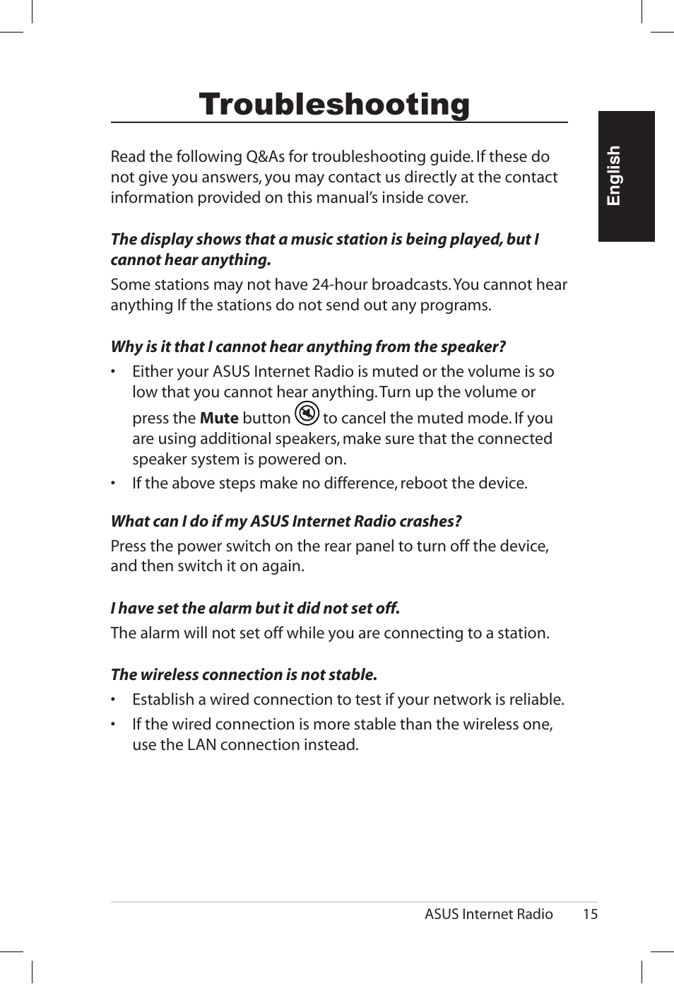 Troubleshooting | Asus AIR User Manual | Page 23 / 192