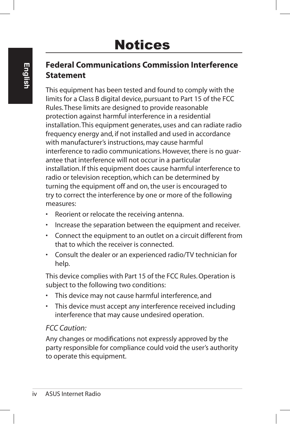 Notices | Asus AIR User Manual | Page 4 / 192