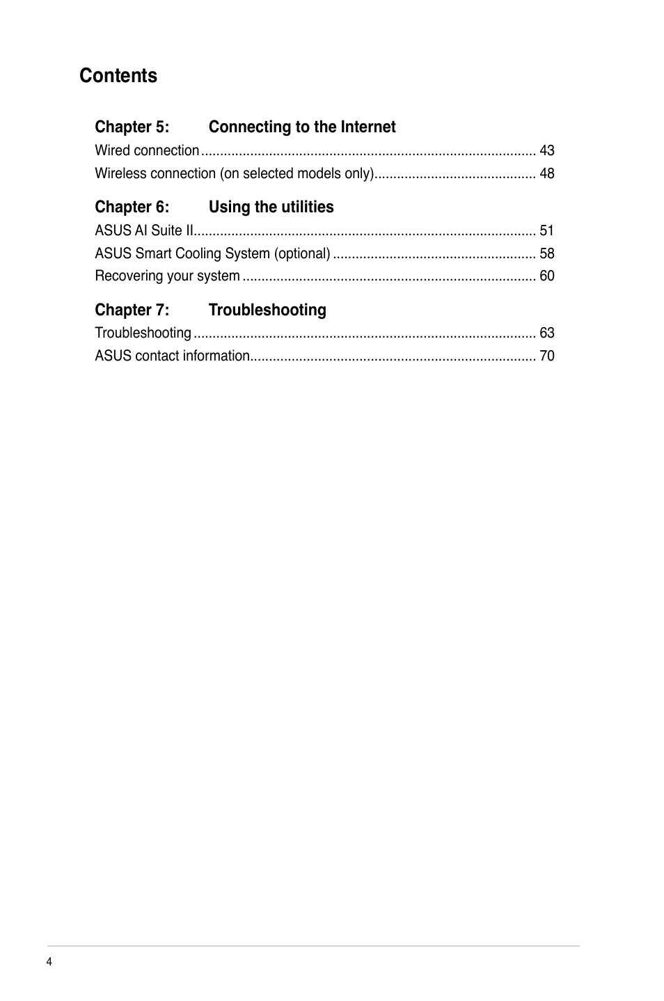 Asus CM1745 User Manual | Page 4 / 70