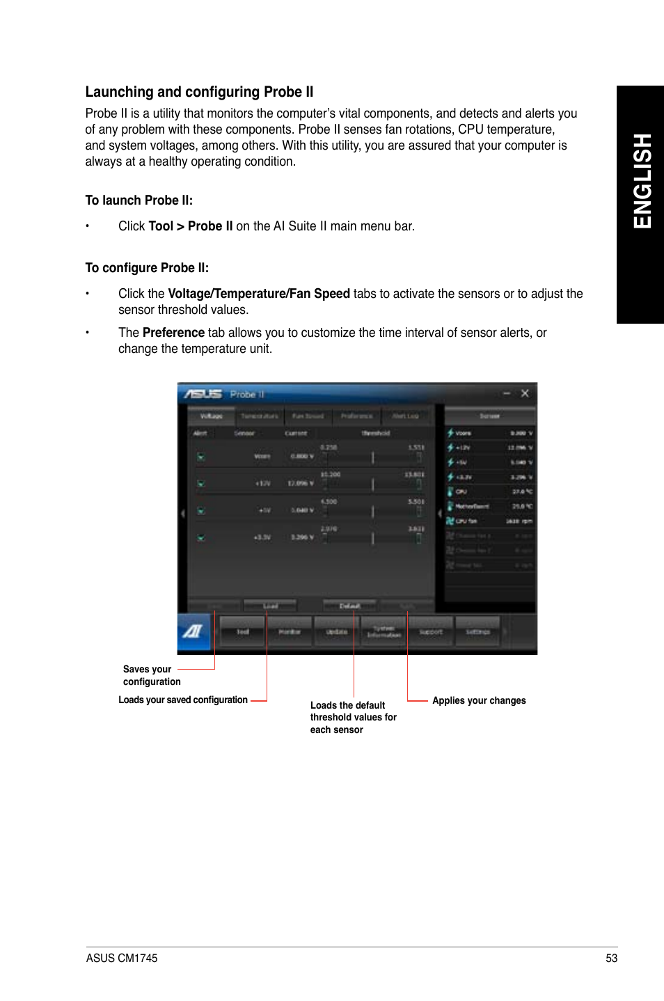 En gl is h en gl is h | Asus CM1745 User Manual | Page 53 / 70