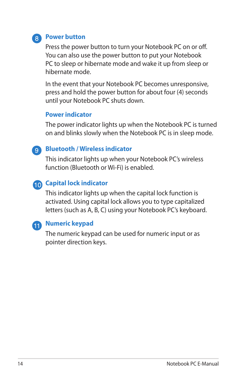 Asus UX52VS User Manual | Page 14 / 104