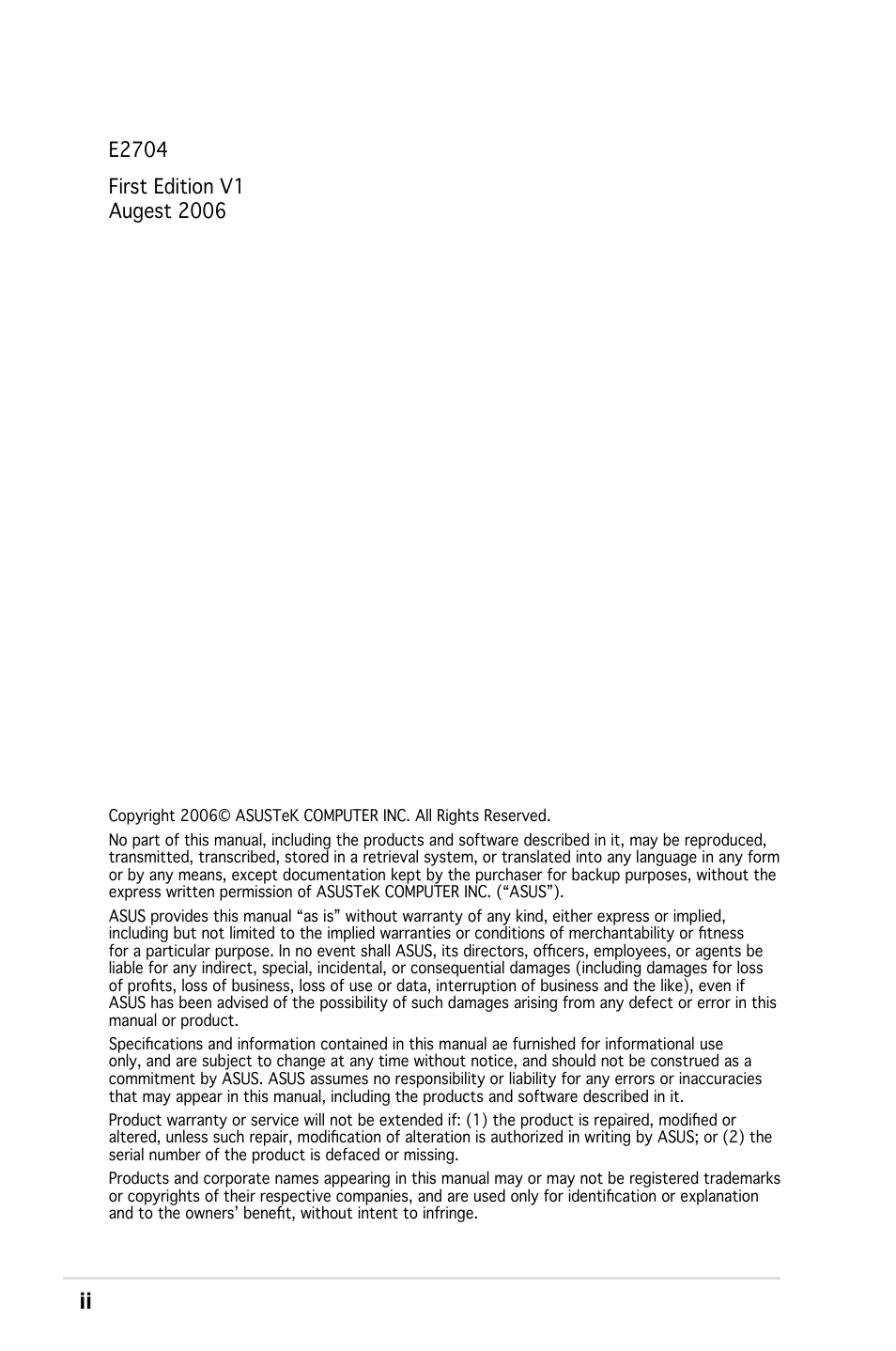 Asus RS161-E4/PA2 User Manual | Page 2 / 126