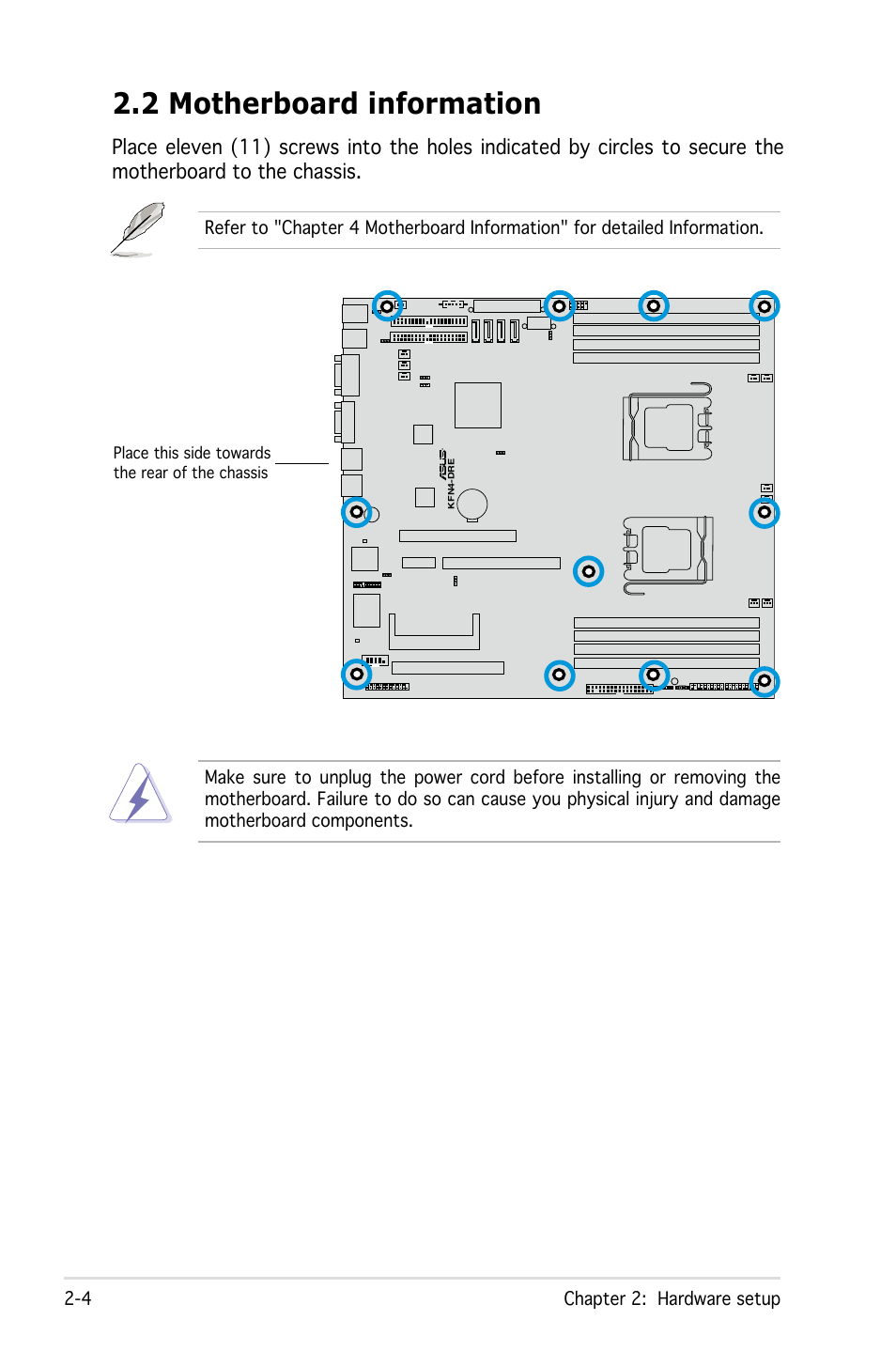 2 motherboard information | Asus RS161-E4/PA2 User Manual | Page 20 / 126