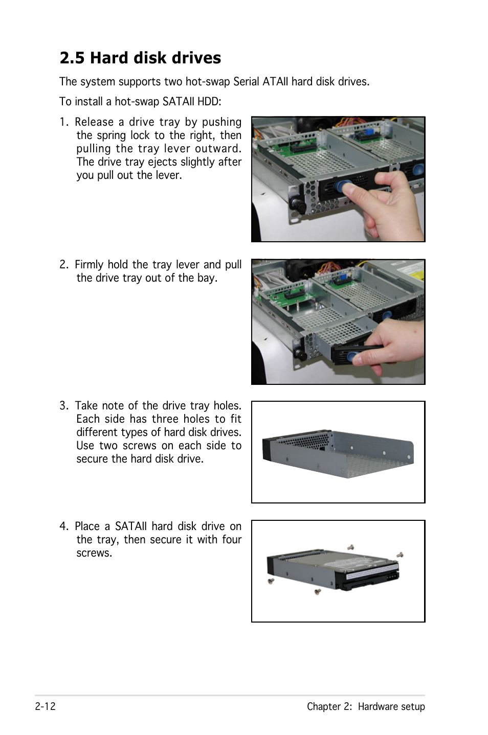 5 hard disk drives | Asus RS161-E4/PA2 User Manual | Page 28 / 126