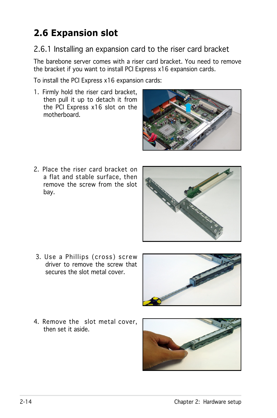 6 expansion slot | Asus RS161-E4/PA2 User Manual | Page 30 / 126