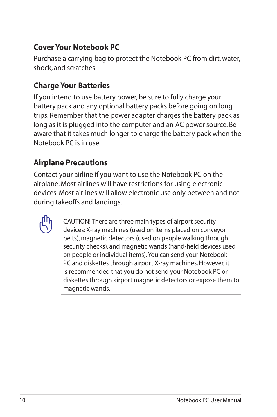 Asus R900VM User Manual | Page 10 / 122