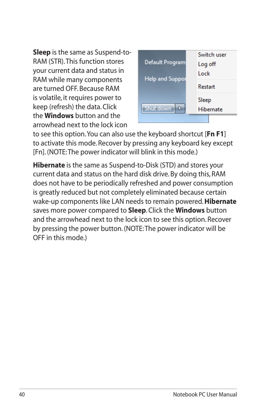 Asus R900VM User Manual | Page 40 / 122