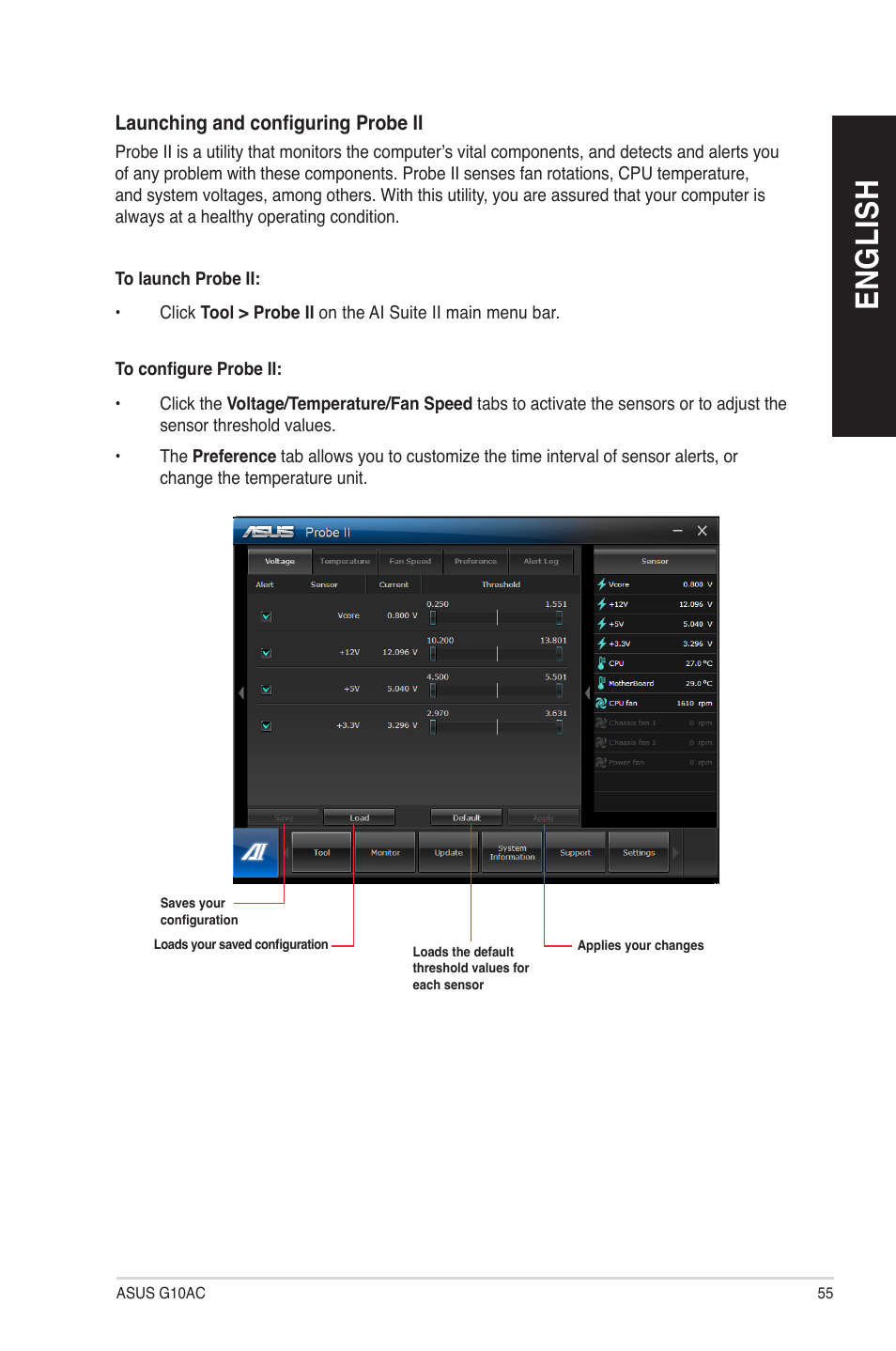 En gl is h en gl is h | Asus G10AC User Manual | Page 55 / 72