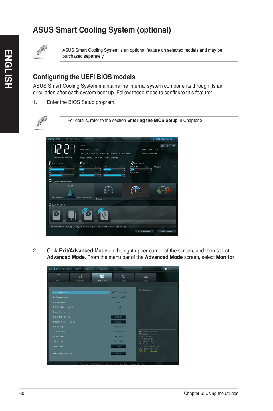 Asus smart cooling system (optional), En gl is h en gl is h en gl is h en gl is h | Asus G10AC User Manual | Page 60 / 72