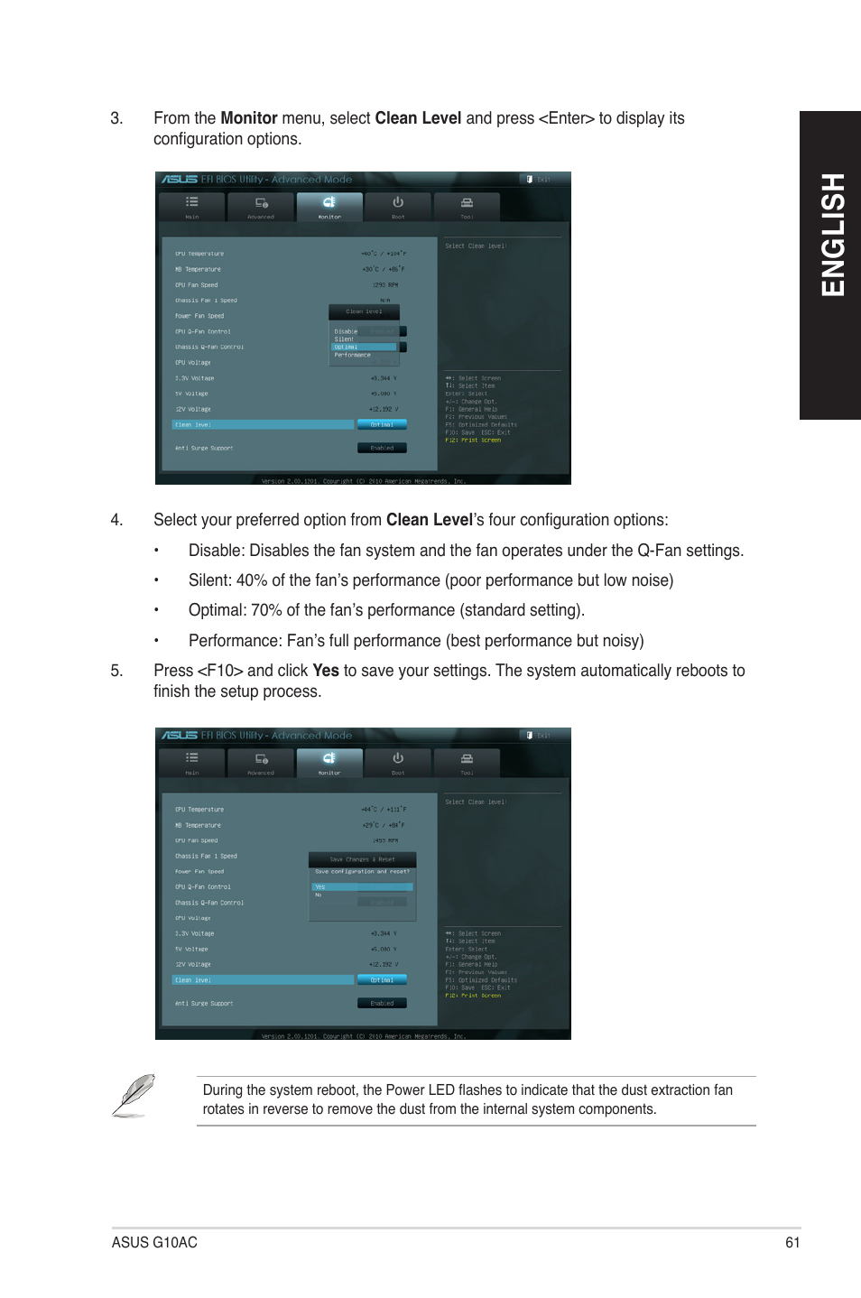 En gl is h en gl is h | Asus G10AC User Manual | Page 61 / 72