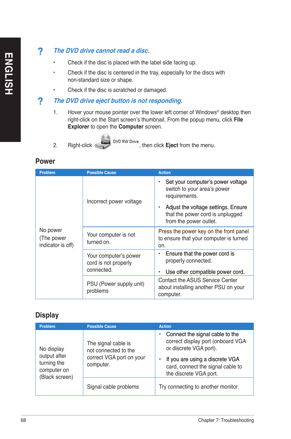 En gl is h en gl is h en gl is h en gl is h | Asus G10AC User Manual | Page 68 / 72