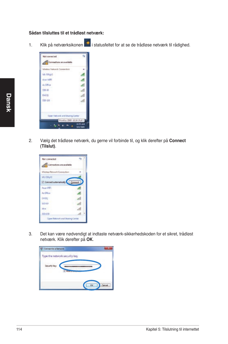 Dansk | Asus CM1630 User Manual | Page 114 / 340