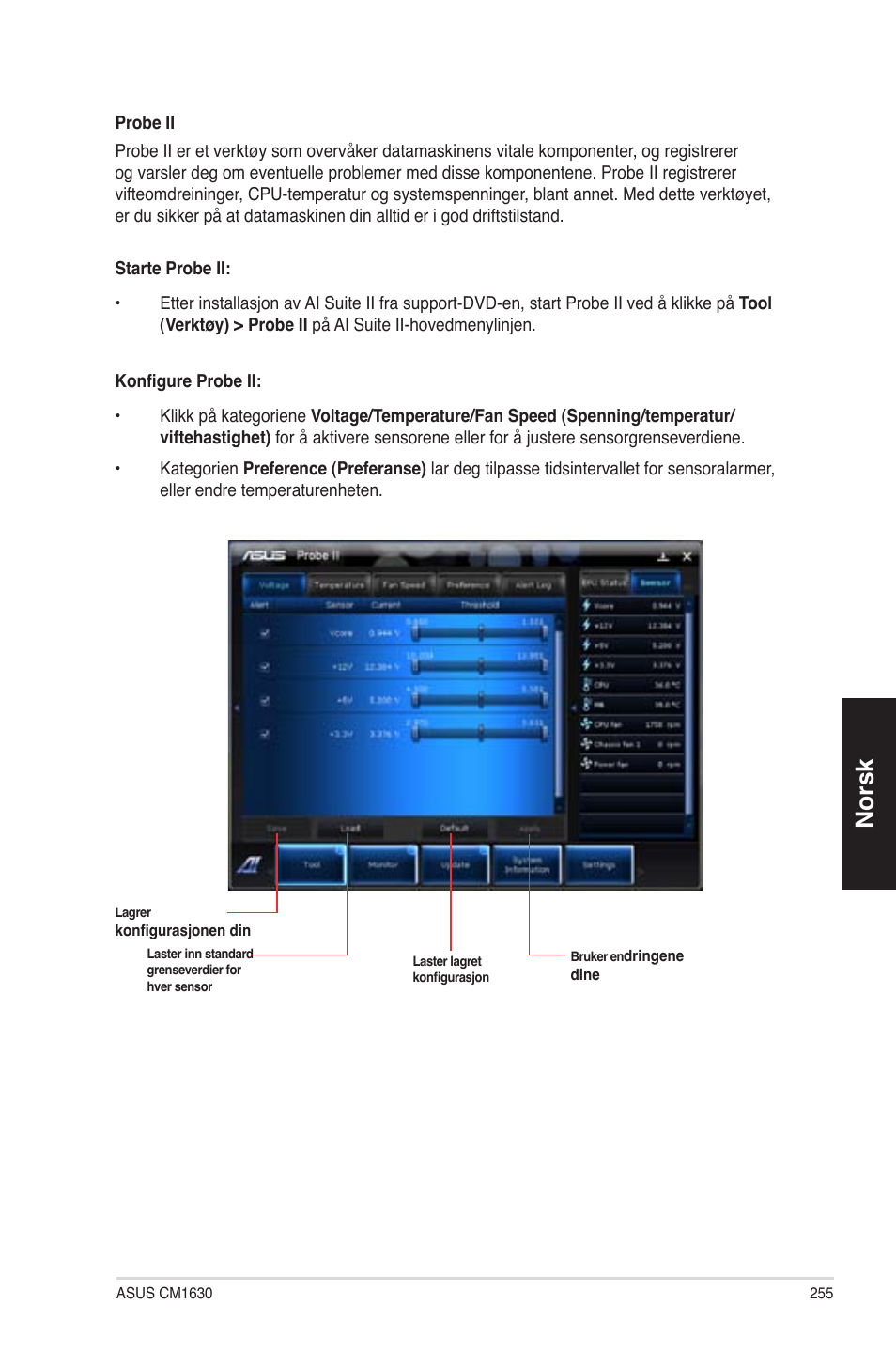 No ��sk | Asus CM1630 User Manual | Page 255 / 340