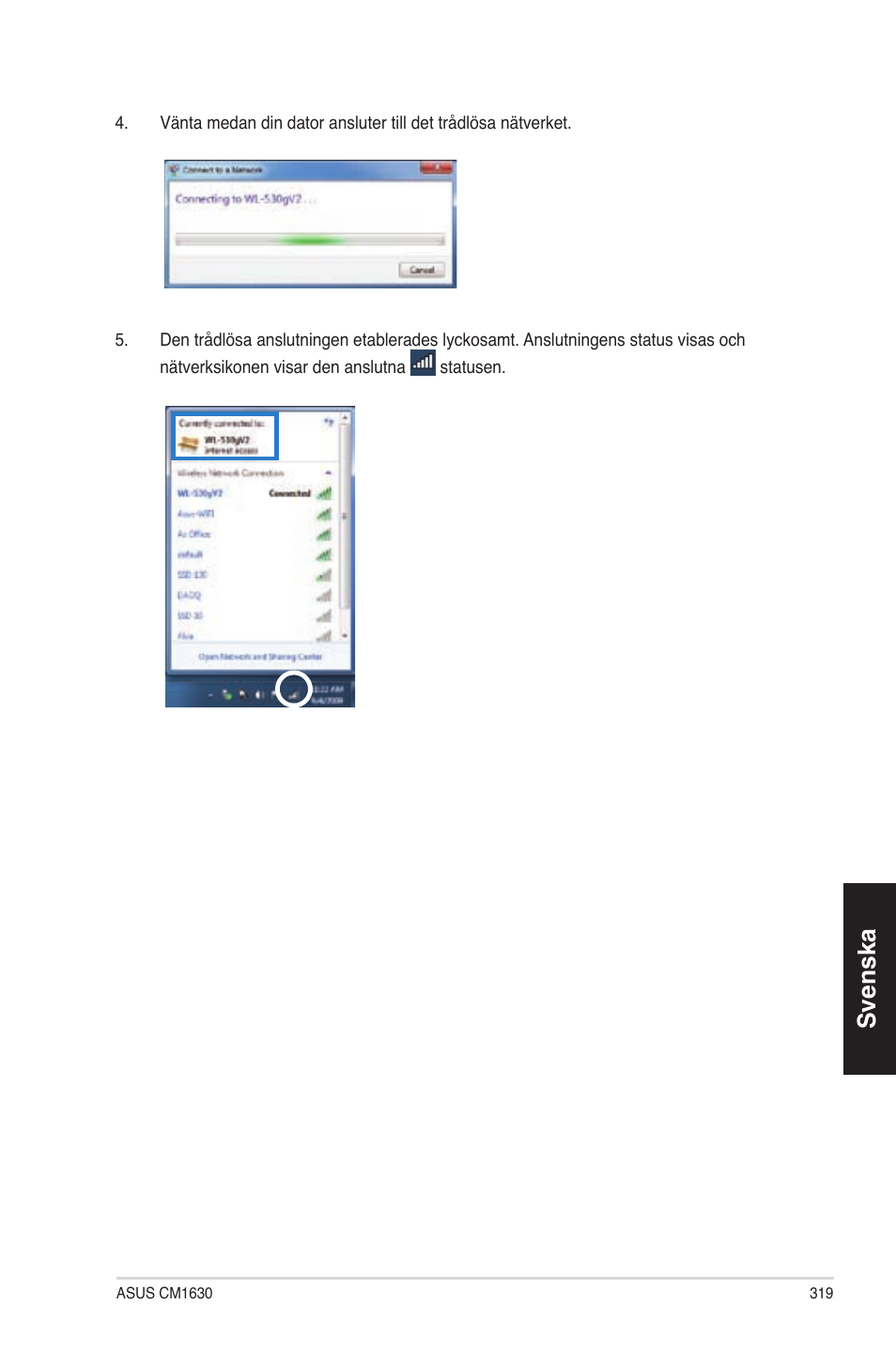 Svenska | Asus CM1630 User Manual | Page 319 / 340