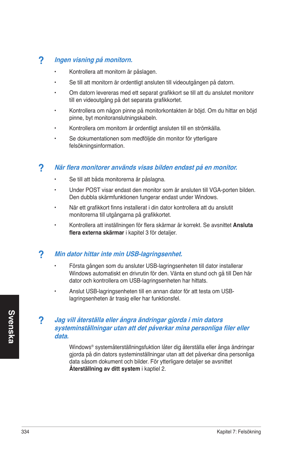 Svenska | Asus CM1630 User Manual | Page 334 / 340