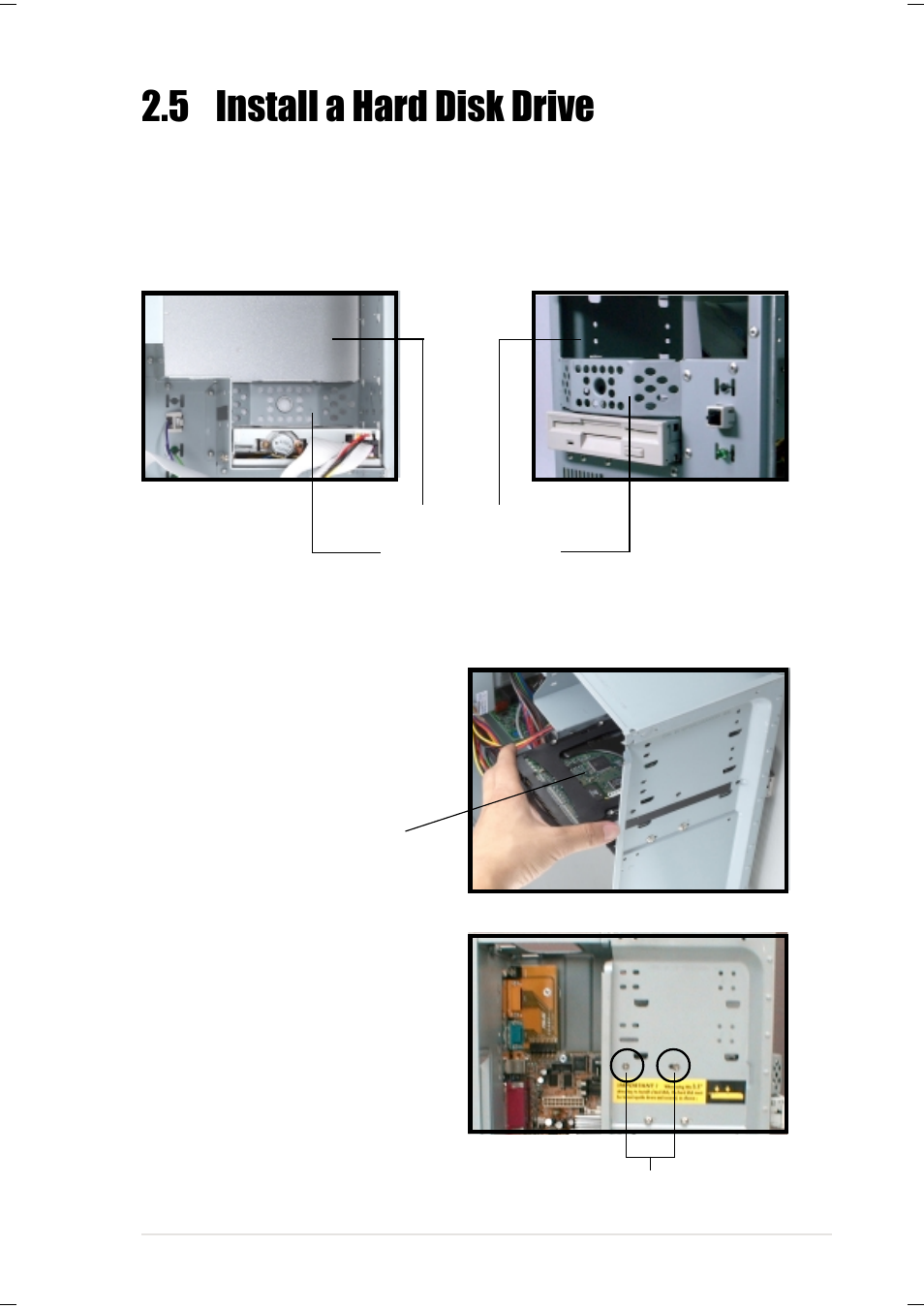 5 install a hard disk drive | Asus Terminator P-III User Manual | Page 19 / 34