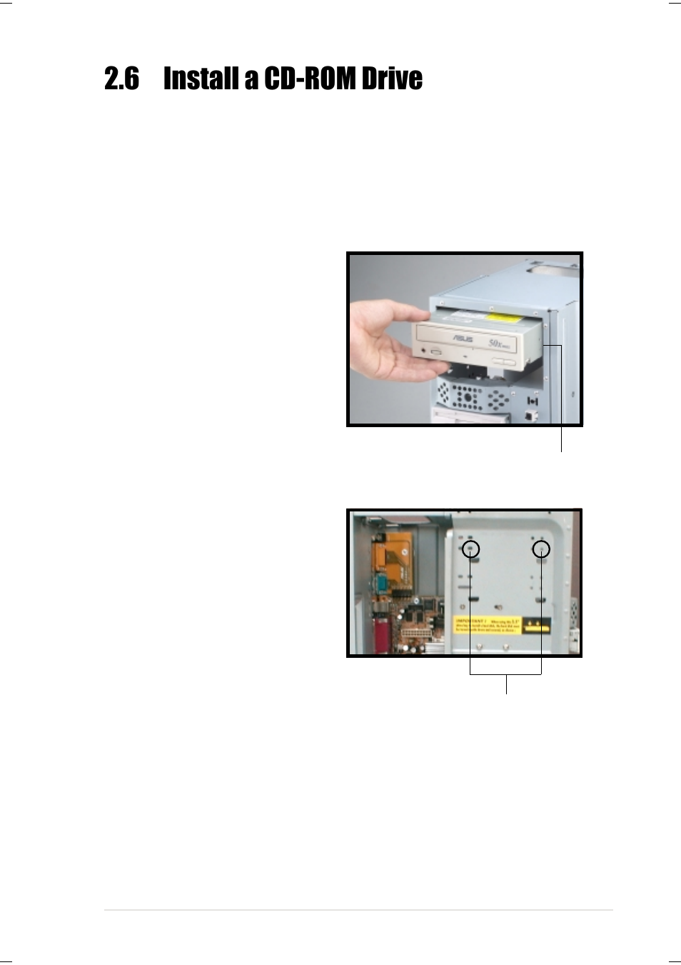 6 install a cd-rom drive | Asus Terminator P-III User Manual | Page 21 / 34