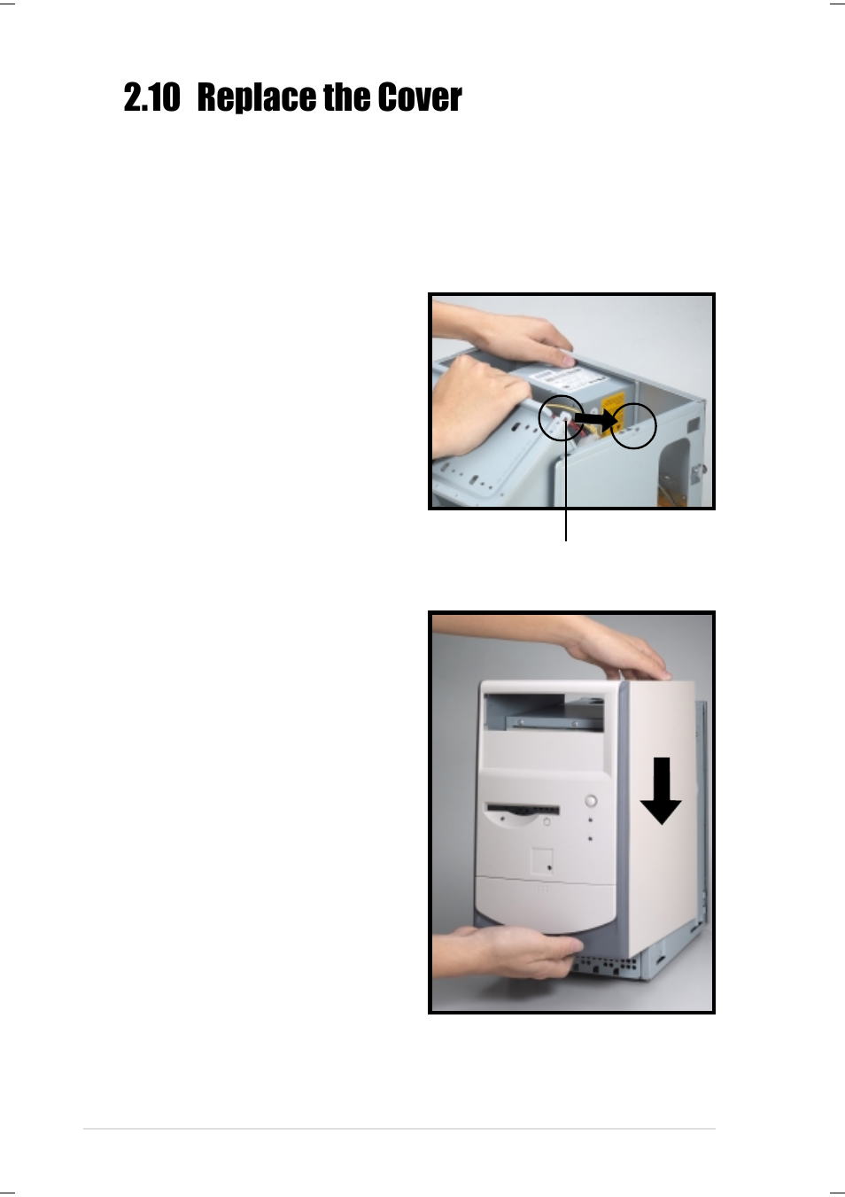 10 replace the cover | Asus Terminator P-III User Manual | Page 26 / 34