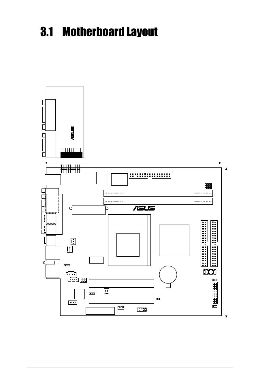 1 motherboard layout, 30 chapter 3: motherboard information, Socket 370 | Sis630(e) 3c integration single chip, Pci slot 2 pci slot 1 | Asus Terminator P-III User Manual | Page 30 / 34