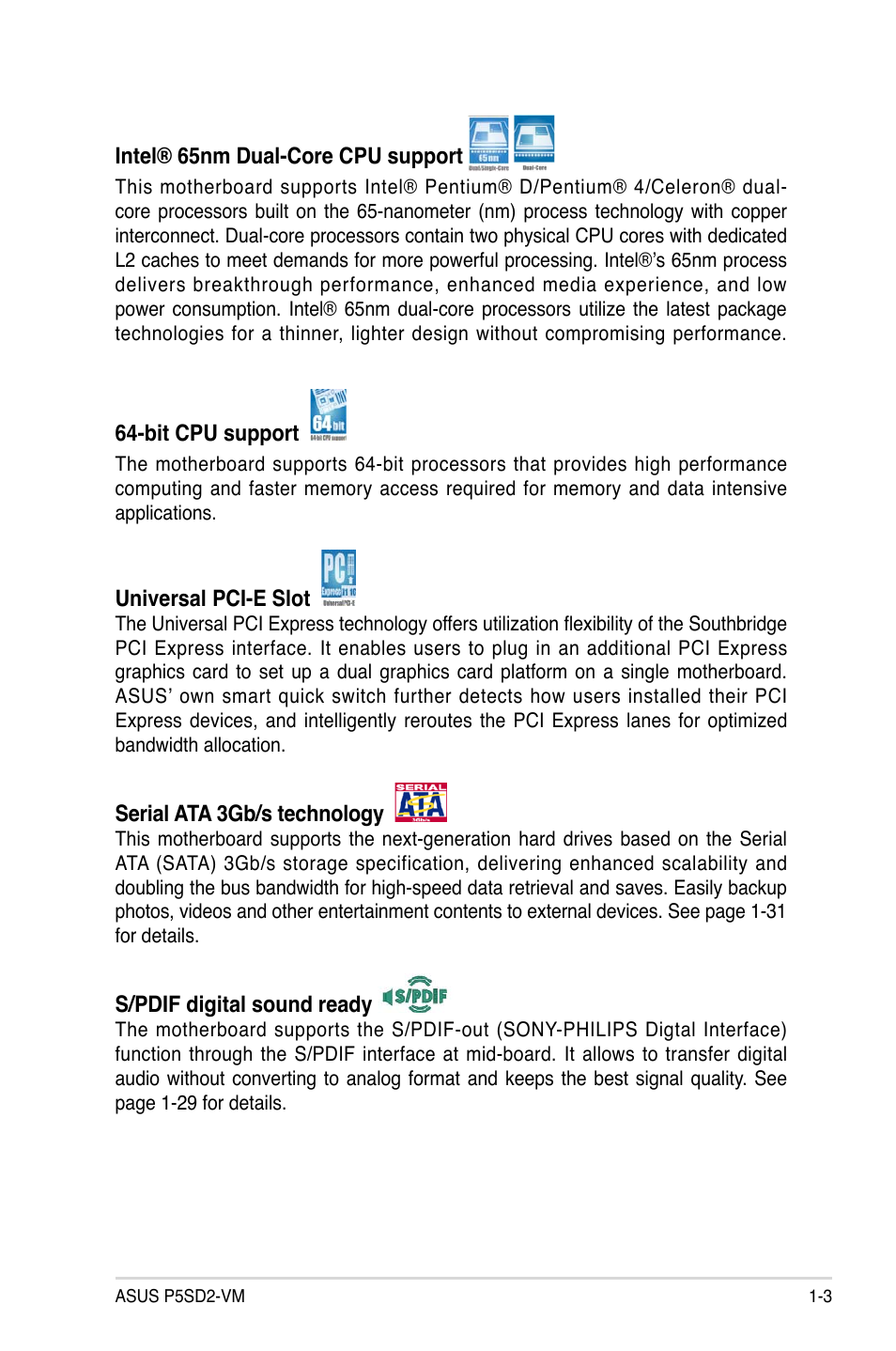 Asus P5SD2-VM User Manual | Page 15 / 88