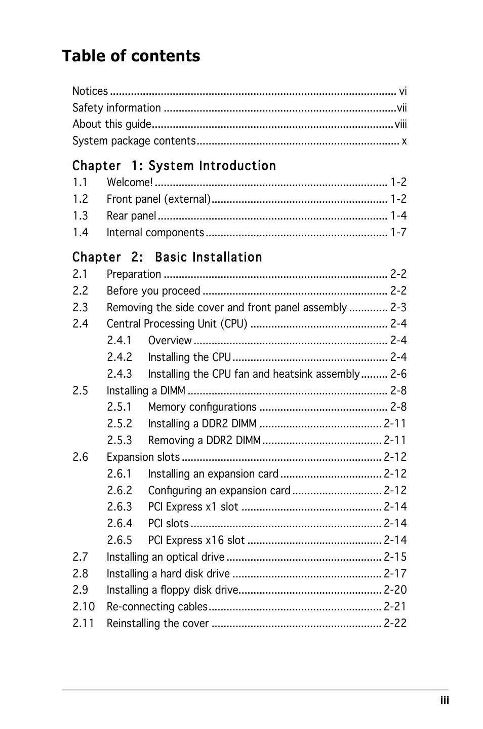 Asus V3-P5V900 User Manual | Page 3 / 98