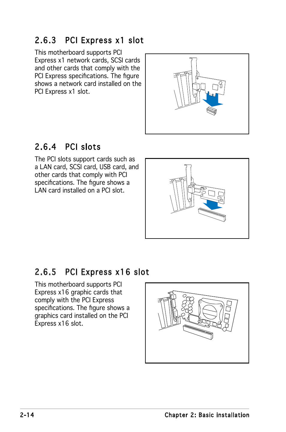 4 pci slots, 3 pci express x1 slot, 5 pci express x16 slot | Asus V3-P5V900 User Manual | Page 32 / 98