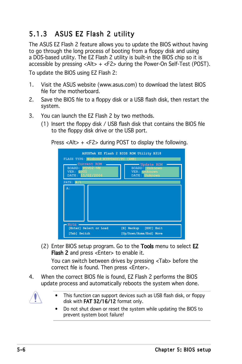 3 asus ez flash 2 utility | Asus V3-P5V900 User Manual | Page 70 / 98