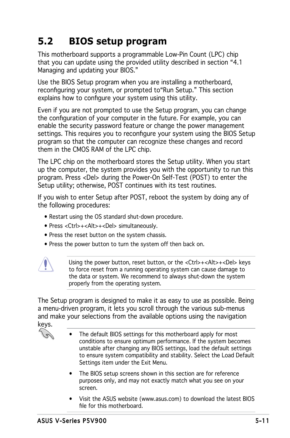 2 bios setup program | Asus V3-P5V900 User Manual | Page 75 / 98