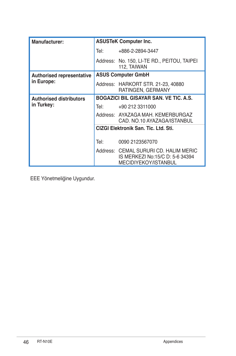 Asus RT-N10E User Manual | Page 46 / 46